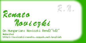 renato noviczki business card